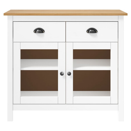 vidaXL Dressoir Hill Range 90x40x80 cm massief grenenhout wit afbeelding2 - 1