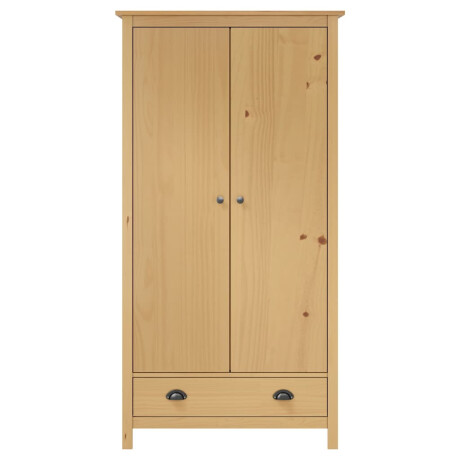 vidaXL Kledingkast Hill 2 deuren 89x50x170 cm massief grenenhout afbeelding2 - 1