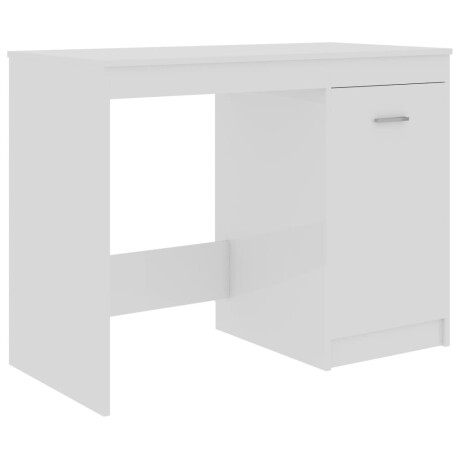 vidaXL Bureau 100x50x76 cm bewerkt hout hoogglans wit afbeelding2 - 1