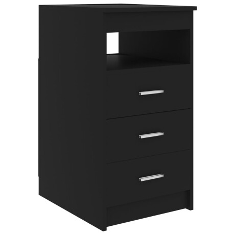 vidaXL Ladekast 40x50x76 cm bewerkt hout zwart afbeelding2 - 1