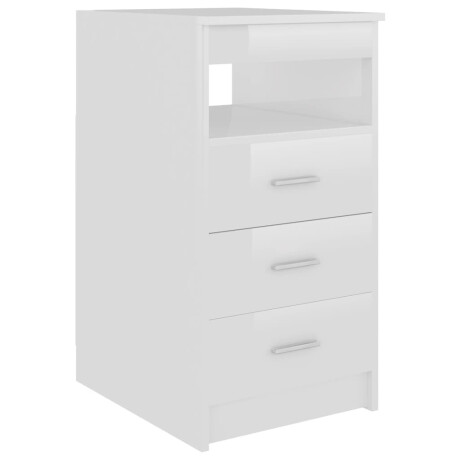 vidaXL Ladekast 40x50x76 cm bewerkt hout hoogglans wit afbeelding2 - 1