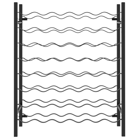 vidaXL Wijnrek voor 48 flessen metaal zwart afbeelding2 - 1