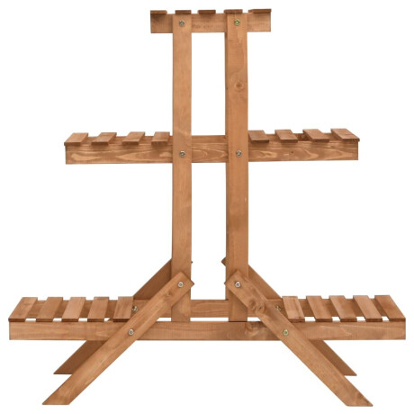 vidaXL Plantenstandaard 83x25x83 cm vurenhout afbeelding2 - 1
