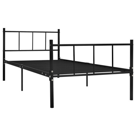 vidaXL Bedframe metaal zwart 90x200 cm afbeelding2 - 1