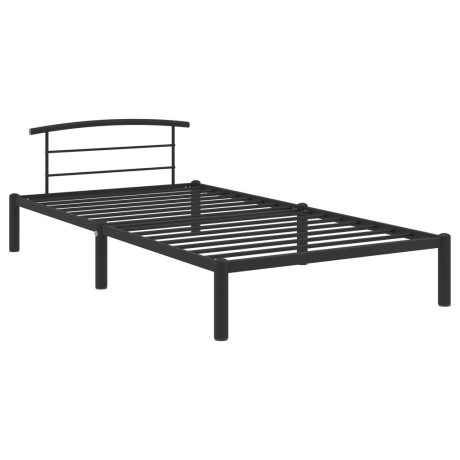 vidaXL Bedframe metaal zwart 90x200 cm afbeelding2 - 1