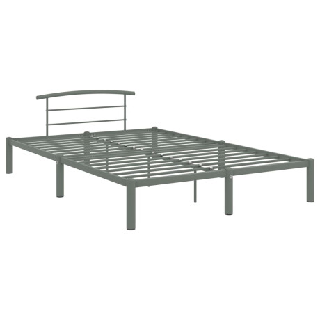 vidaXL Bedframe metaal grijs 160x200 cm afbeelding2 - 1