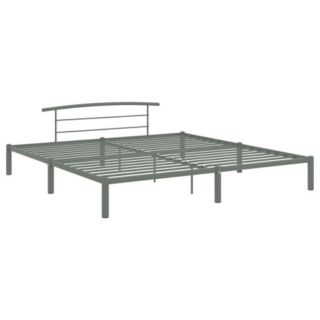 vidaXL Bedframe metaal grijs 180x200 cm afbeelding2 - 1