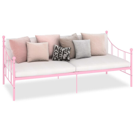 vidaXL Slaapbank metaal roze 90x200 cm afbeelding2 - 1
