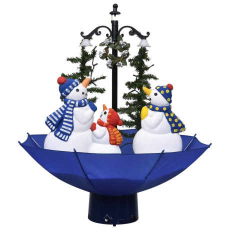 vidaXL Kerstboom sneeuwend met paraplubasis 75 cm PVC blauw afbeelding2 - 1