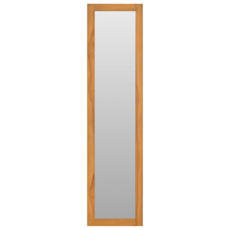 vidaXL Wandspiegel met schappen 30x30x120 cm massief teakhout afbeelding2 - 1