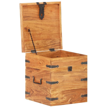 vidaXL Kist 40x40x40 cm massief acaciahout afbeelding2 - 1