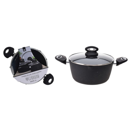 Excellent Houseware Braadpan met deksel 24 cm gesmeed aluminium afbeelding2 - 1