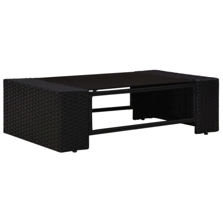 vidaXL 8-delige Loungeset poly rattan zwart afbeelding2 - 1