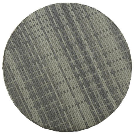 vidaXL Tuintafel 60,5x106 cm poly rattan grijs afbeelding2 - 1