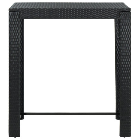 vidaXL Tuinbartafel 100x60,5x110,5 cm poly rattan zwart afbeelding2 - 1