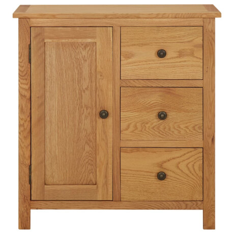 vidaXL Kast 70x35x75 cm massief eikenhout afbeelding2 - 1
