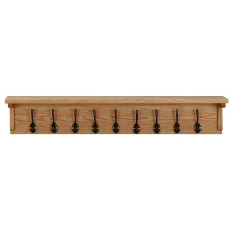 vidaXL Kapstok 90x16x16 cm massief eikenhout afbeelding2 - 1