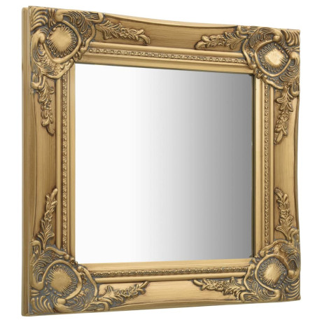 vidaXL Wandspiegel barok stijl 40x40 cm goudkleurig afbeelding2 - 1