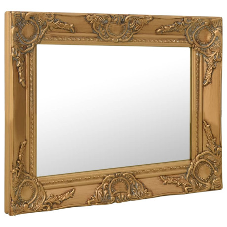vidaXL Wandspiegel barok stijl 50x40 cm goudkleurig afbeelding2 - 1