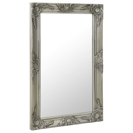 vidaXL Wandspiegel barok stijl 50x80 cm zilverkleurig afbeelding2 - 1