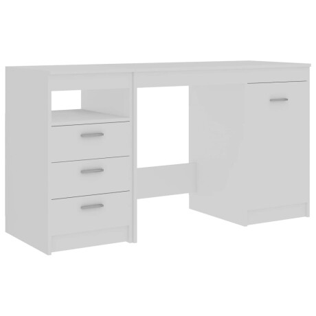 vidaXL Bureau 140x50x76 cm bewerkt hout wit afbeelding2 - 1