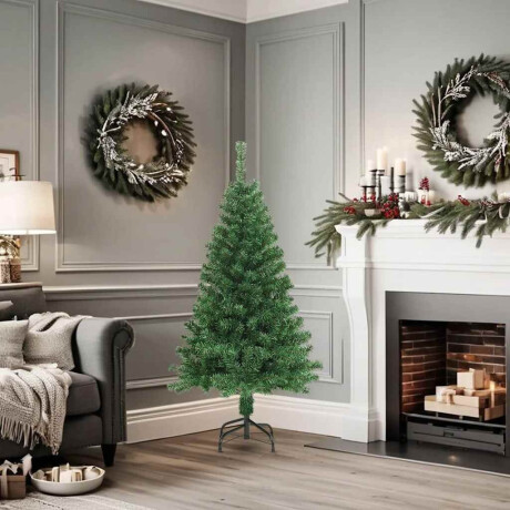 vidaXL Kunstkerstboom met dikke takken 150 cm PVC groen afbeelding2 - 1