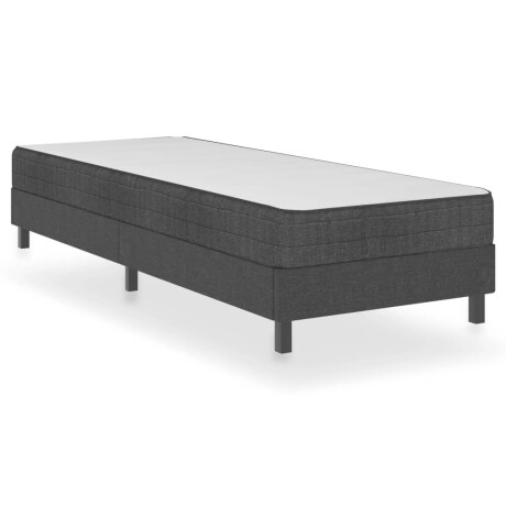 vidaXL Boxspring stof donkergrijs 100x200 cm afbeelding2 - 1