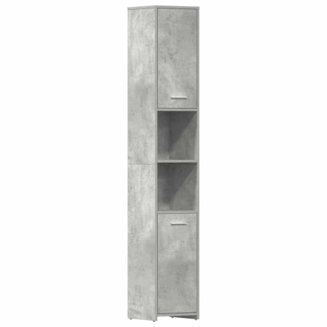 vidaXL Badkamerkast 30x30x183,5 cm bewerkt hout betongrijs afbeelding2 - 1