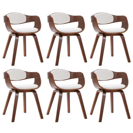 vidaXL Eetkamerstoelen 6 st gebogen hout en kunstleer afbeelding2 - 1