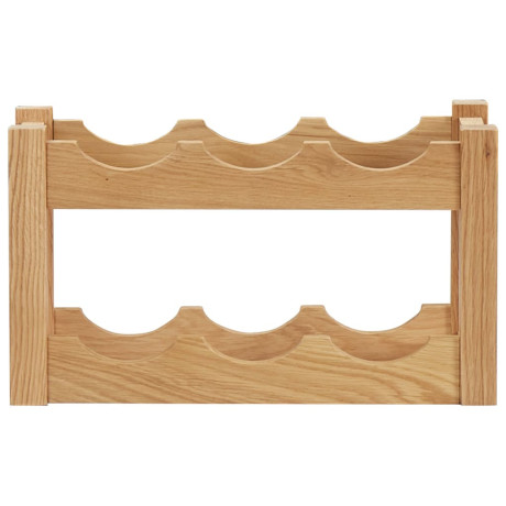 vidaXL Wijnrek voor 6 flessen 37x21x21 cm massief eikenhout afbeelding2 - 1