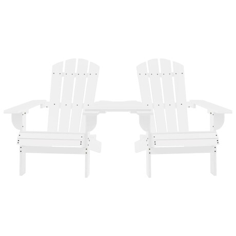 vidaXL Tuinstoelen Adirondack met tafeltje massief vurenhout wit afbeelding2 - 1