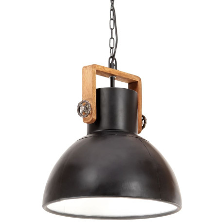 vidaXL Hanglamp industrieel rond 25 W E27 40 cm zwart afbeelding2 - 1