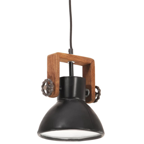 vidaXL Hanglamp industrieel rond 25 W E27 19 cm zwart afbeelding2 - 1