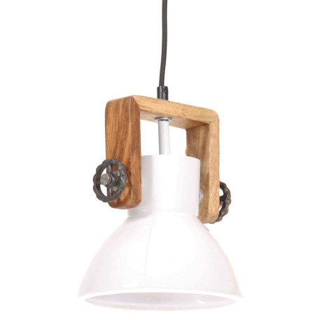 vidaXL Hanglamp industrieel rond 25 W E27 19 cm wit afbeelding2 - 1