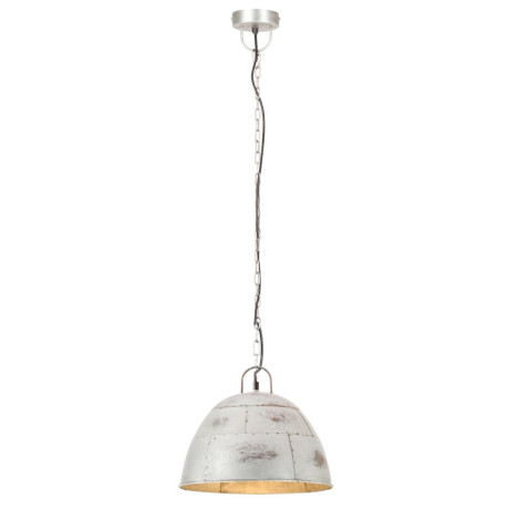 vidaXL Hanglamp industrieel vintage rond 25 W E27 31 cm zilverkleurig afbeelding2 - 1