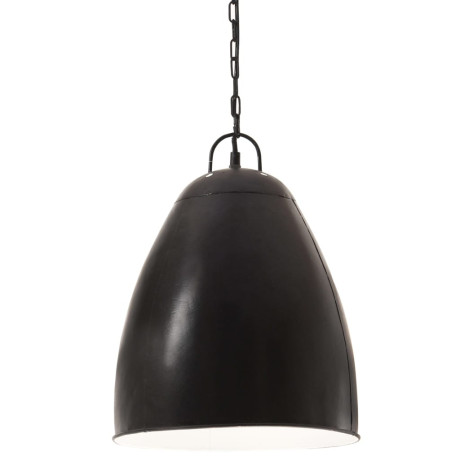 vidaXL Hanglamp industrieel rond 25 W E27 32 cm zwart afbeelding2 - 1