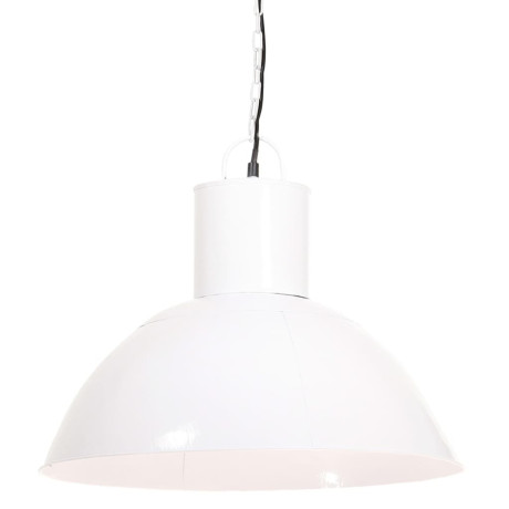 vidaXL Hanglamp rond 25 W E27 48 cm wit afbeelding2 - 1