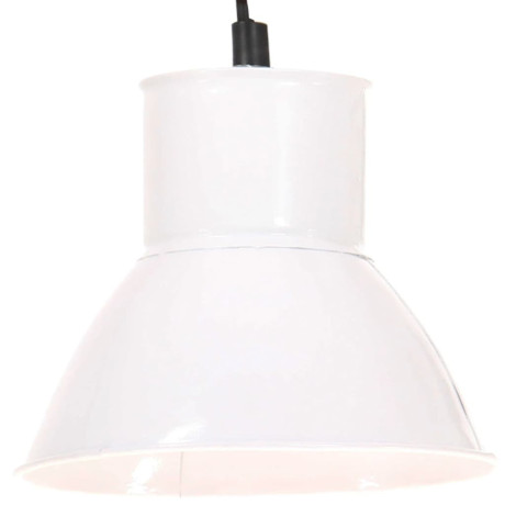 vidaXL Hanglamp rond 25 W E27 48 cm wit afbeelding2 - 1