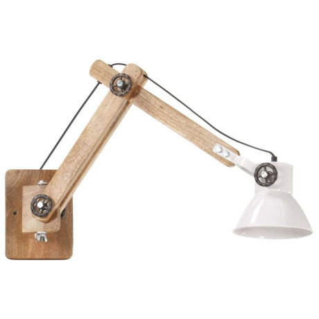 vidaXL Wandlamp industrieel rond E27 wit afbeelding2 - 1