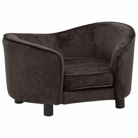 vidaXL Hondenbank 69x49x40 cm pluche bruin afbeelding2 - 1