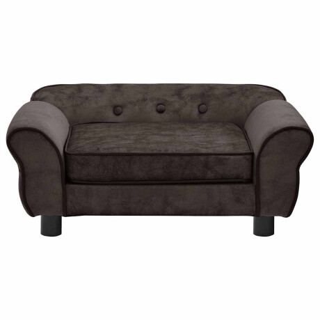 vidaXL Hondenbank 72x45x30 cm pluche bruin afbeelding2 - 1