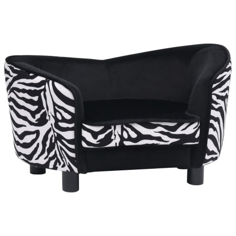 vidaXL Hondenbank 68x38x38 cm pluche zwart afbeelding2 - 1