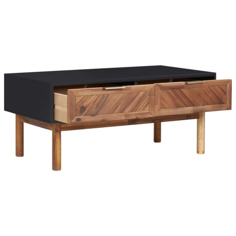 vidaXL Salontafel 90x50x40 cm massief acaciahout en MDF afbeelding2 - 1