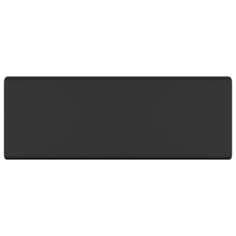 vidaXL Wastafel met overloop vierkant 41x41 cm keramiek matzwart afbeelding2 - 1