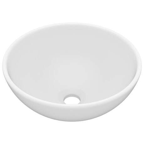 vidaXL Wastafel rond 32,5x14 cm keramiek matwit afbeelding2 - 1