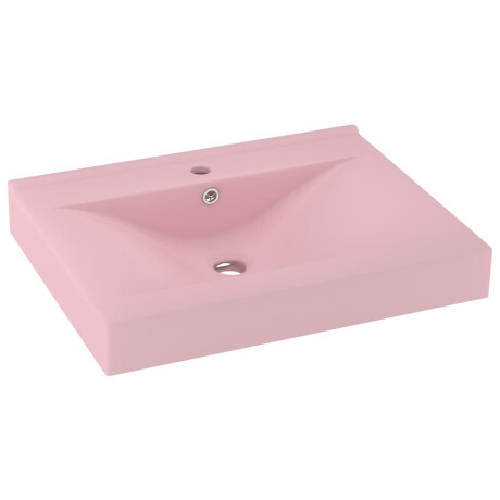 vidaXL Wastafel met kraangat 60x46 cm keramiek matroze afbeelding2 - 1