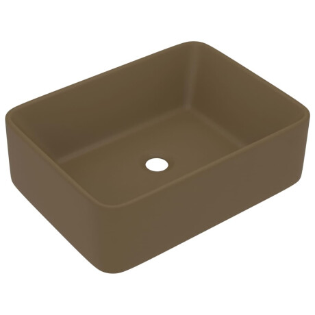 vidaXL Wastafel 41x30x12 cm keramiek matcrème afbeelding2 - 1