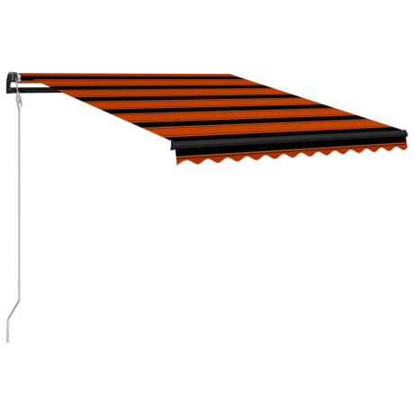 vidaXL Luifel automatisch uittrekbaar 350x250 cm oranje en bruin afbeelding2 - 1