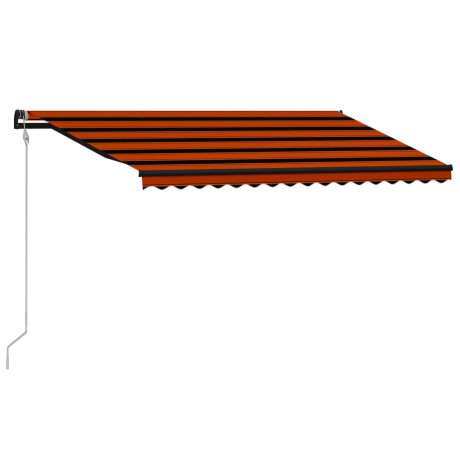 vidaXL Luifel automatisch uittrekbaar 450x300 cm oranje en bruin afbeelding2 - 1