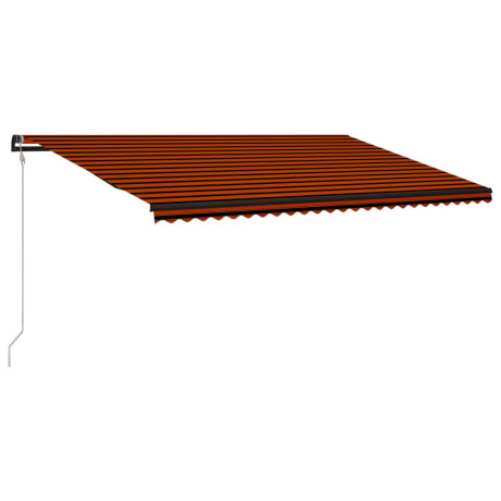 vidaXL Luifel uittrekbaar met windsensor LED 600x300 cm oranje bruin afbeelding2 - 1